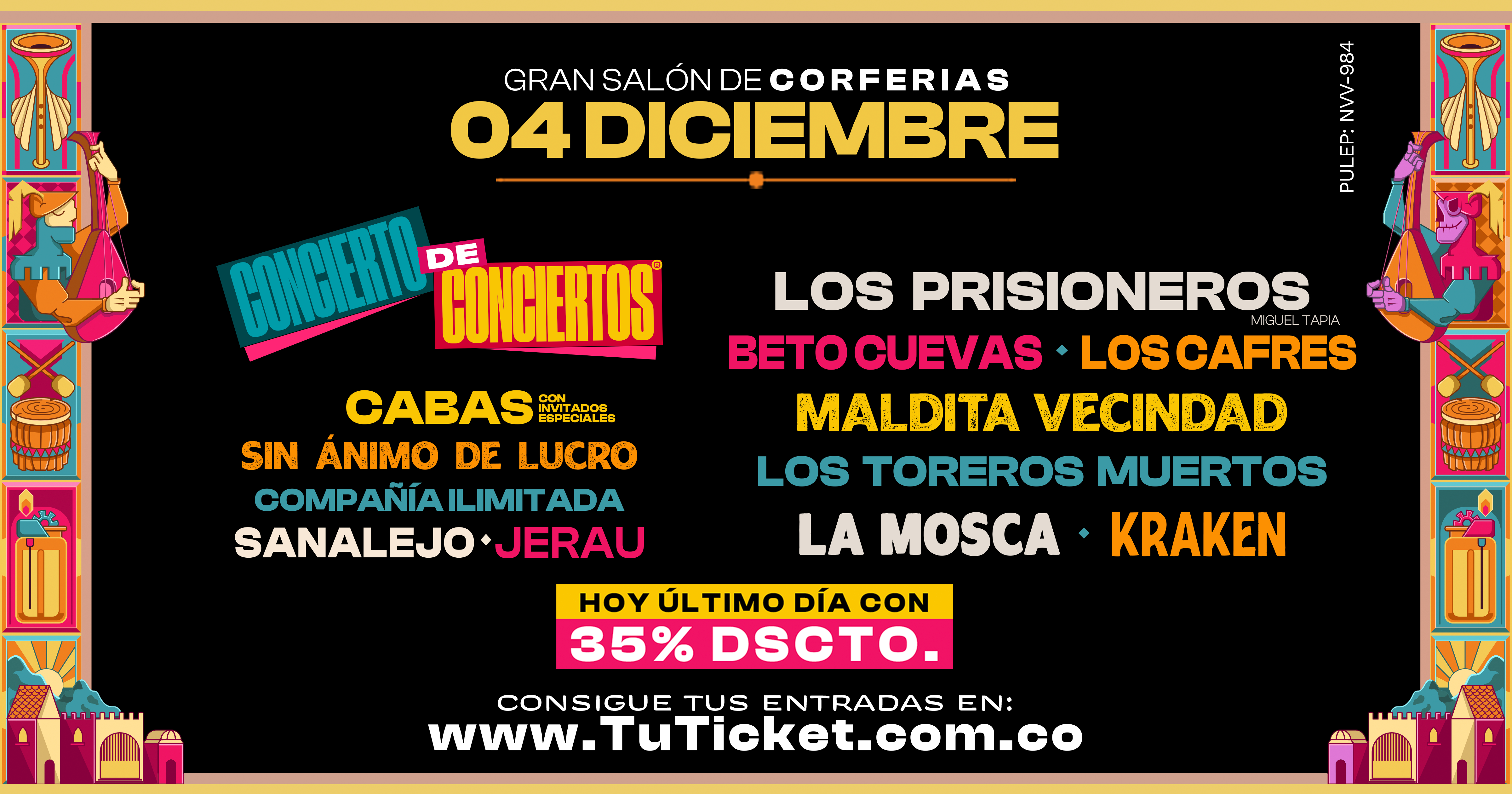 El Concierto de Conciertos reunirá a 13 leyendas del rock y pop en el Gran Salón de Corferias