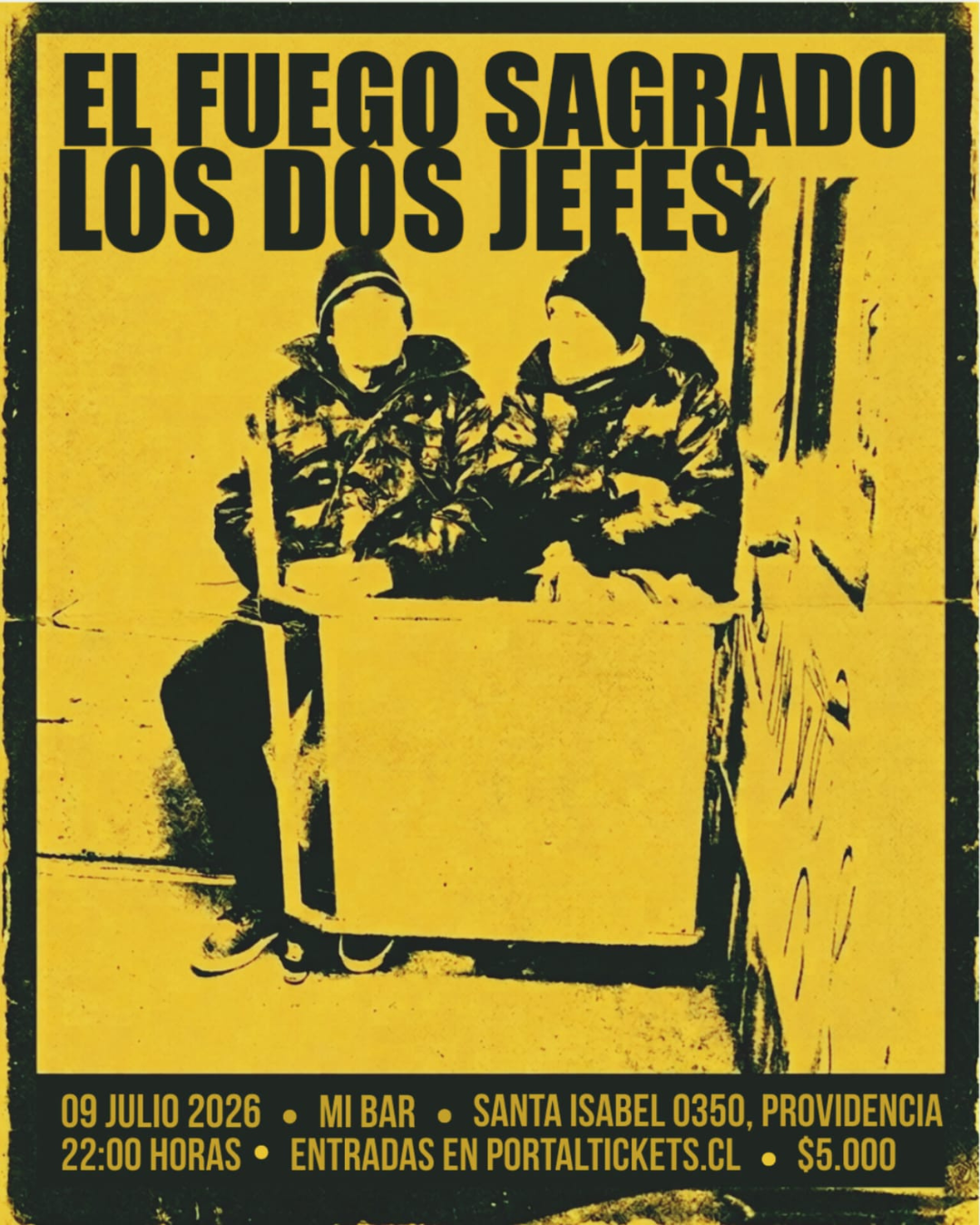 El Fuego Sagrado y Los Dos Jefes se tomarán MiBar