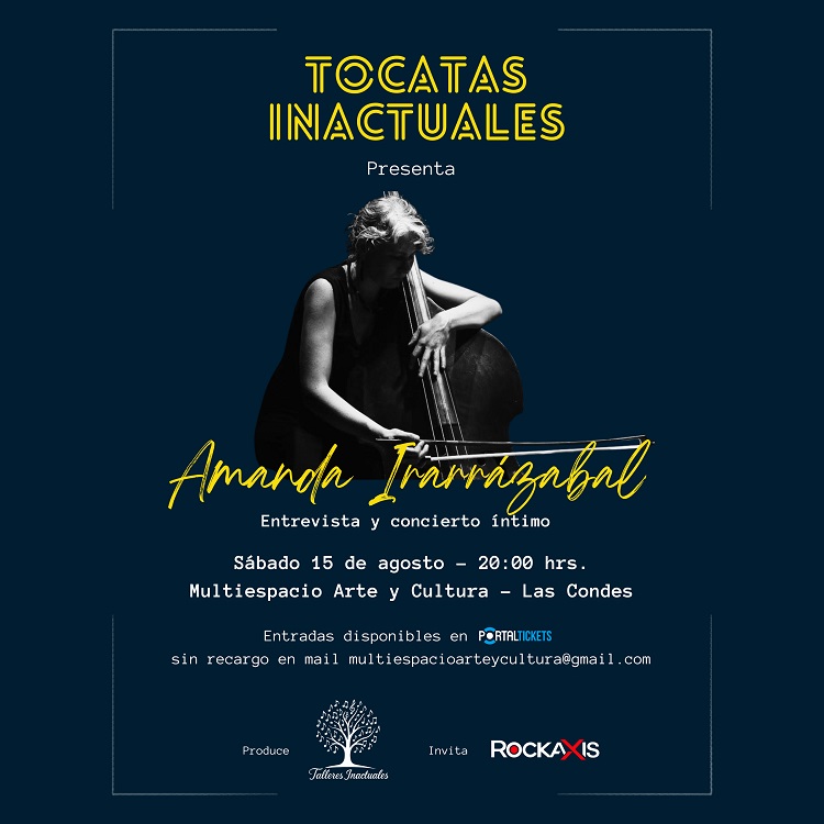Se acerca la tercera fecha de #TocatasInactuales con Amanda Irarrázabal