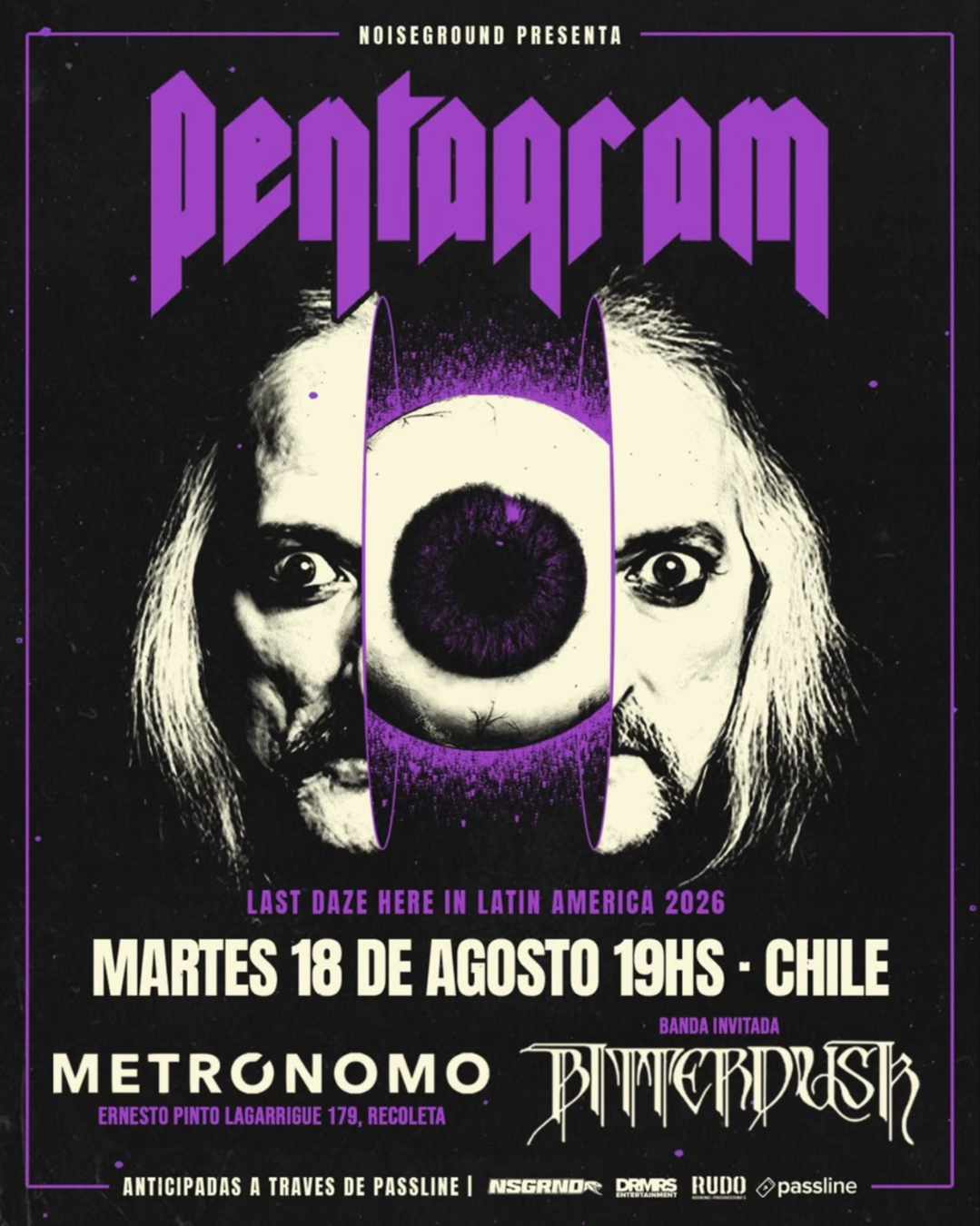 Concurso: Pentagram por última vez en Chile este 18 de agosto